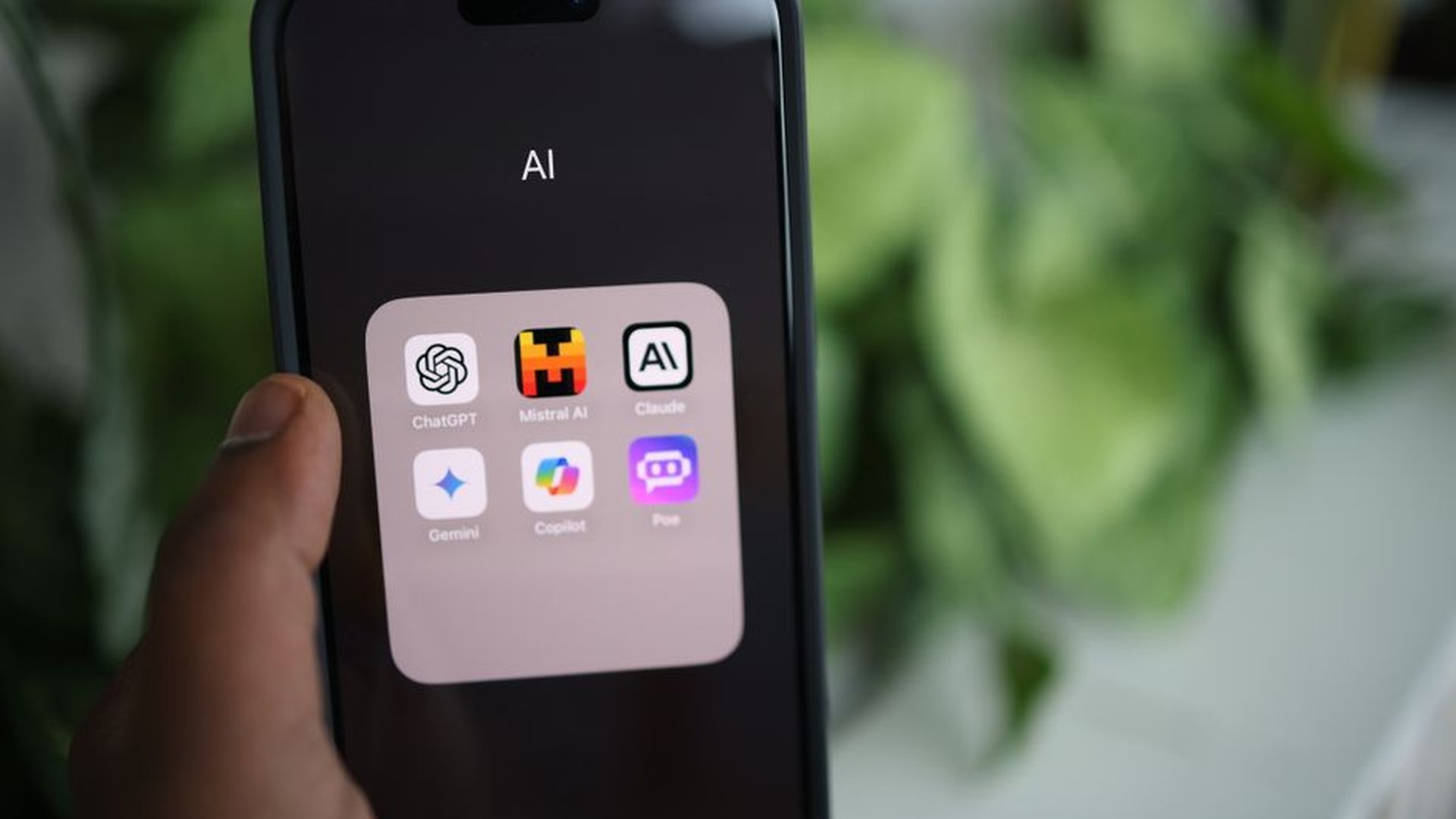 AI assistant smartphone screen glowing futuristic