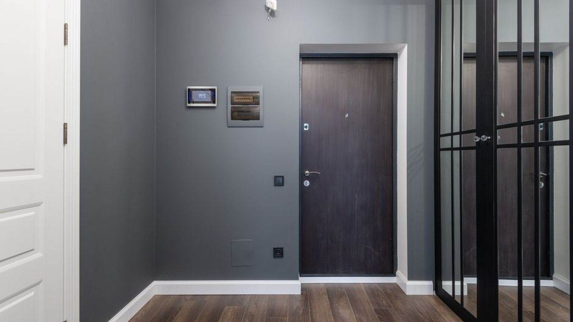home entrance warm glow music playing smart house