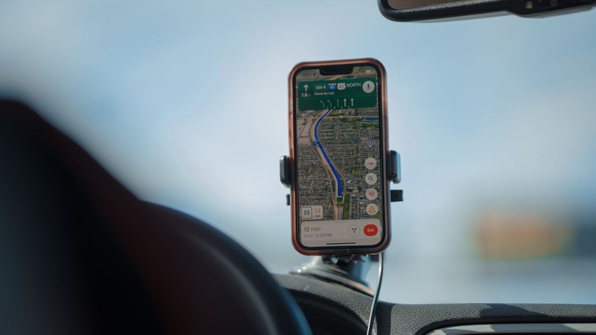 Tokyo driving dashboard phone mount GPS navigation