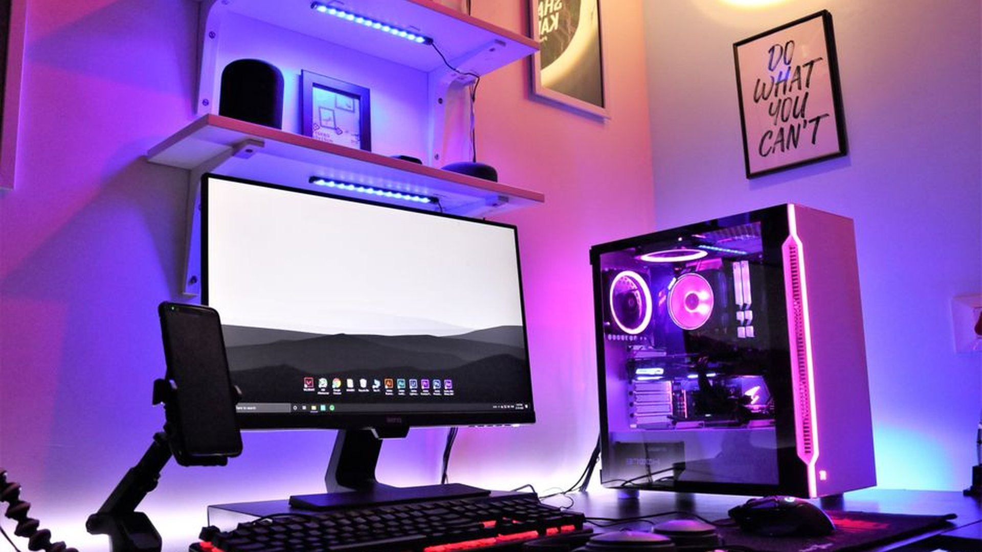 gaming setup all-in-one bundle monitor keyboard mo